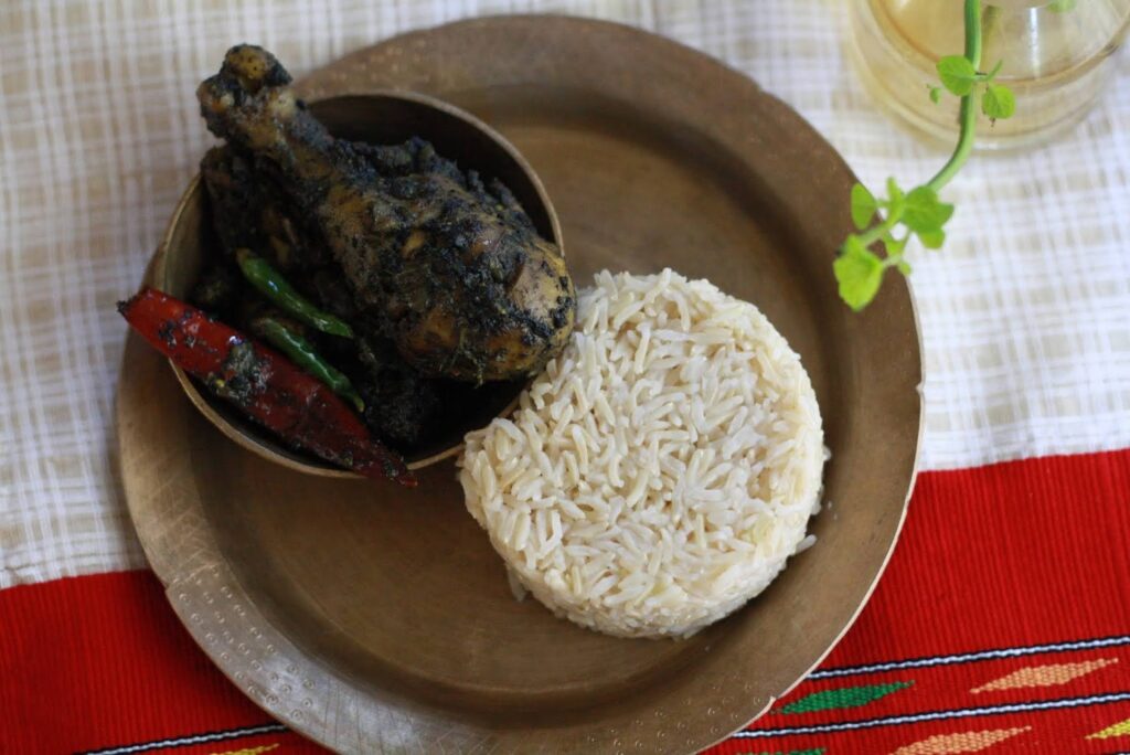 chicken with black sesame